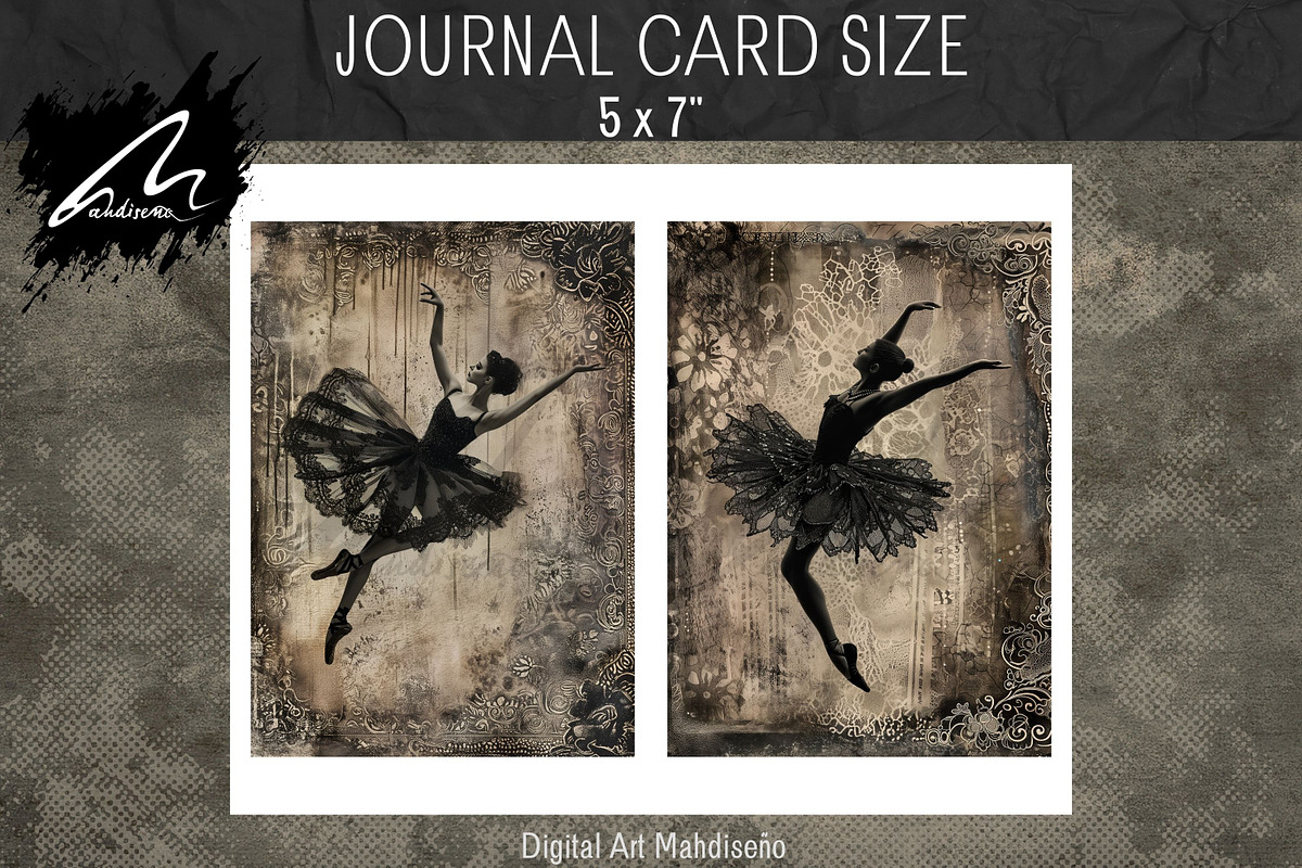 Shabby Chic Gothic Ballerina Figures, a Person Illustration by Digital Art Mahdiseño (Photo 4 of 9)