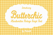 Butterchic Vintage Script Font, a Script Font by AnMark (Thumbnail 1 of 17)