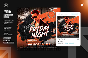 Friday Night Party Flyer Design, a Graphic by Shajib Shikder