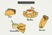 Mexican Food Line Art Set, a Food Illustration by Irina Ostapenko (Thumbnail 4 of 6)
