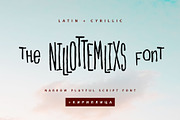 Nillottemlixs Cyrillic playful font, a Script Font by IraDvilyuk (Thumbnail 1 of 7)