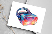 Watercolor Gadgets Clipart Bundle, an Illustration by Canvas Craft (Thumbnail 6 of 7)