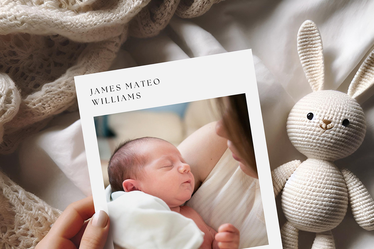 Photo Baby Announcement Card, a Card Template by LucaTheme (Photo 3 of 7)