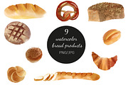Watercolor bread, a Decorative Illustration by Tatiana Davidova (Thumbnail 2 of 3)