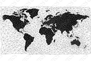 World Map Triangles Background, a Texture Illustration by Christos Georghiou