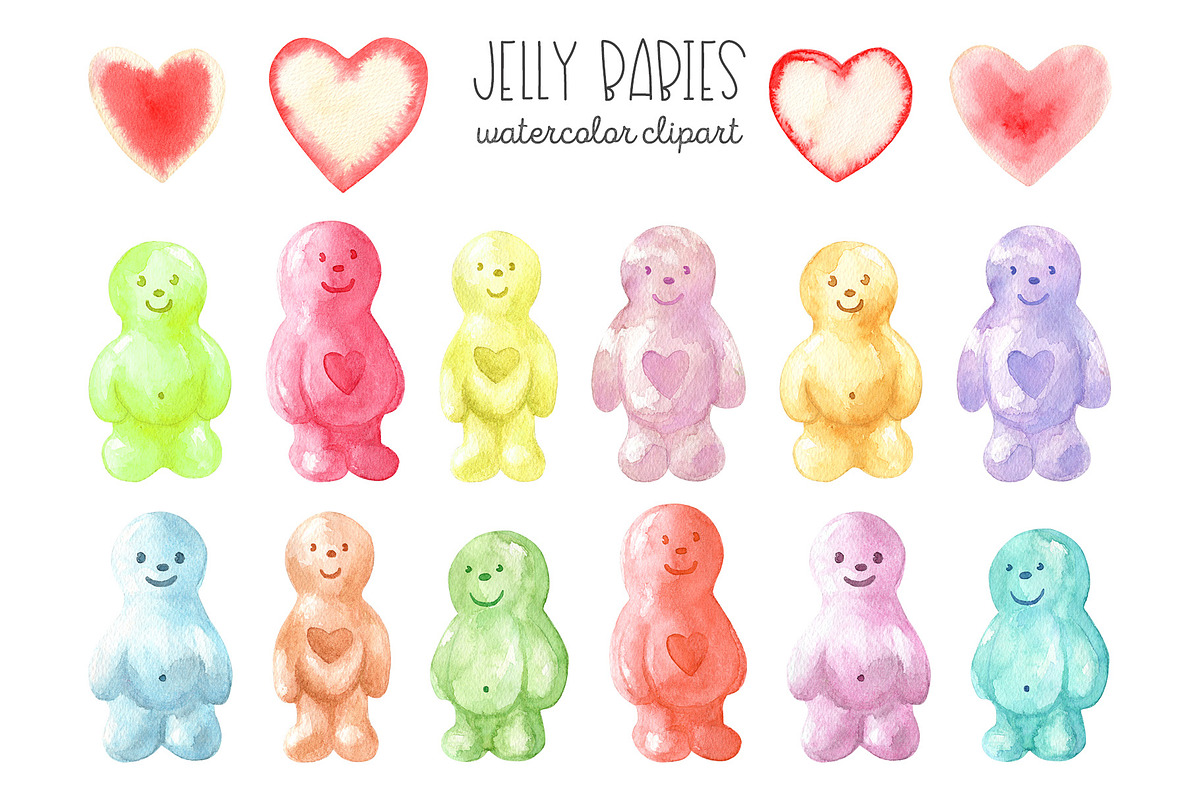 Watercolor candy. Valentine's Day, an Animal Illustration by Slastick (Photo 4 of 7)