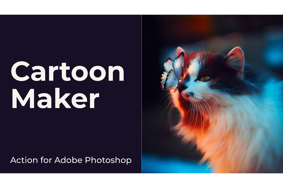 Cartoon Maker Action for Photoshop, an Action Add-On by Kurafa Studio