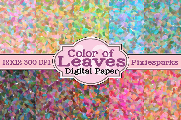 Color of Leaves Digital Paper preview 6