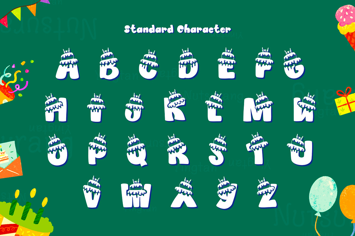 Birthday Party Font, a Symbol Font by N Nakorn Creative (Photo 4 of 10)