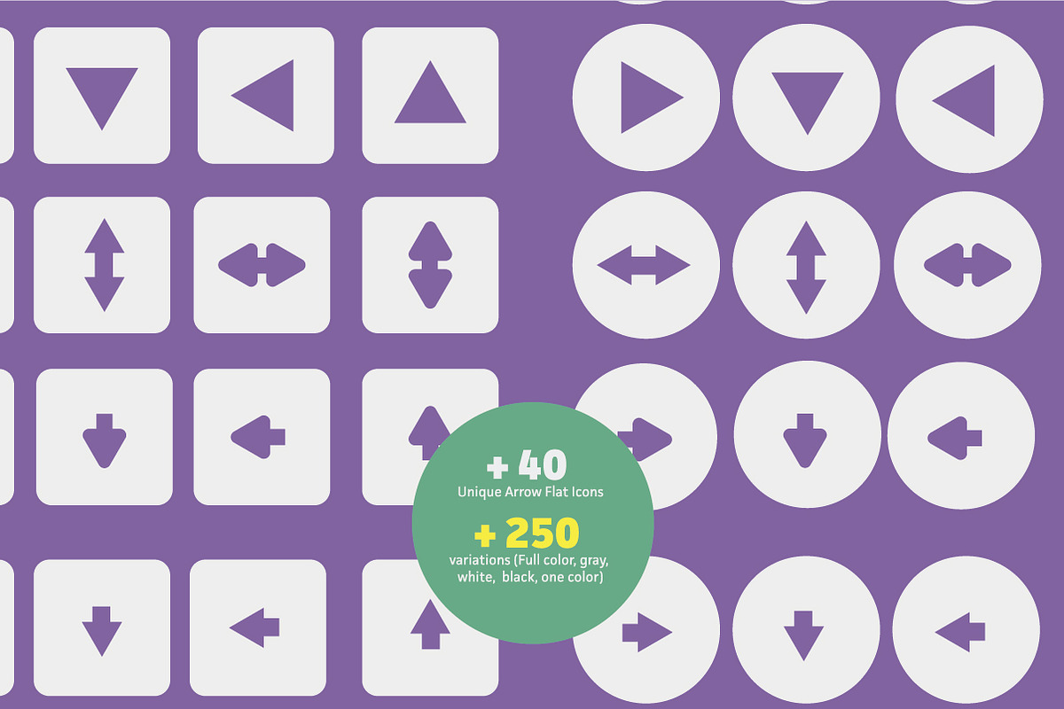 TRIANGLE ARROW UI FLAT ICONS, an Icon by SUBCUTANEO STORE (Photo 2 of 4)