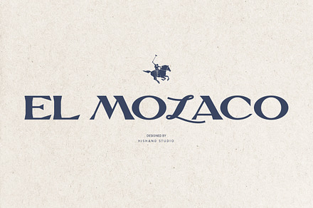 EL MOLACO Display Font, a Serif Font by Hishand Studio