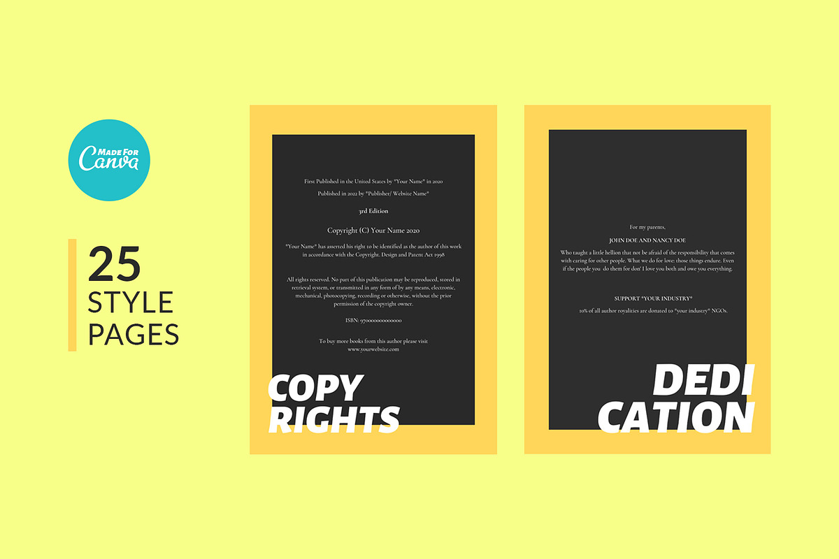 Canva Yellow Ebook Template, a Templates & Theme by ZohairKhanLtd (Photo 2 of 6)