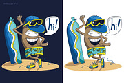 Summer monster set, an Illustration by YuliaBiser (Thumbnail 3 of 9)