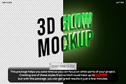 3D Glow Logo Mockup Text Effect PSD, a Layer Style Add-On by Beast Designer (Thumbnail 2 of 2)