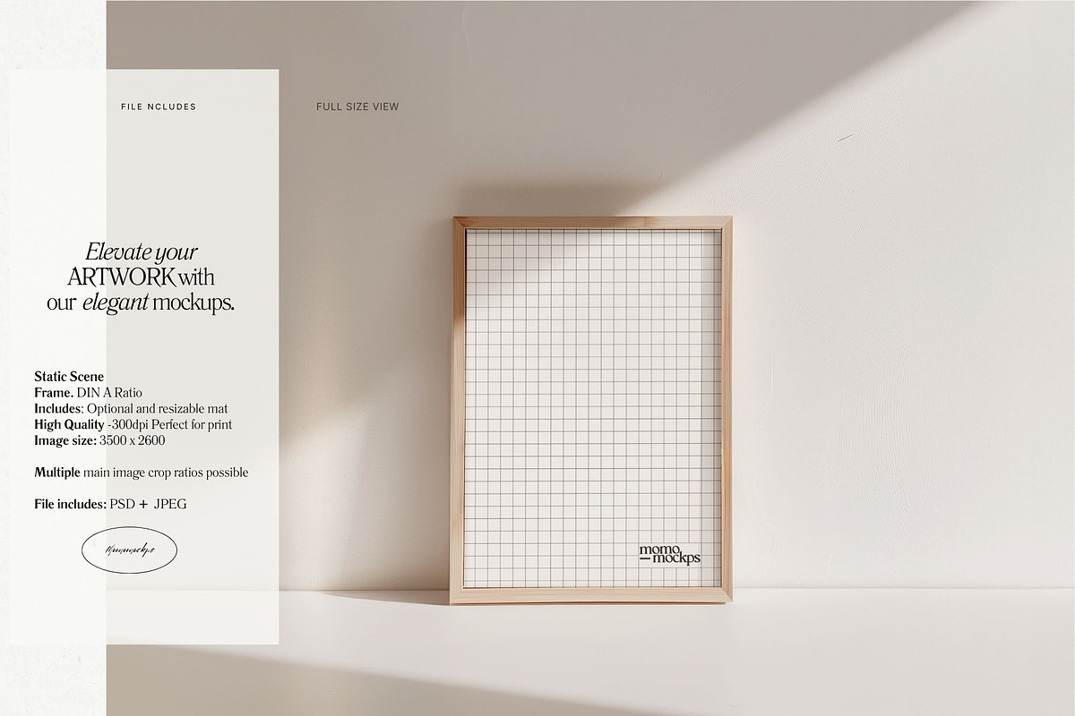 Wood Frame Art Mockup | PSD A4, a Household Mockup by momomockps (Photo 7 of 10)