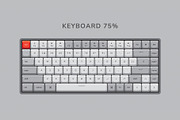 Modern Mechanical Keyboard, an Object Graphic by bnrcreativelab (Thumbnail 5 of 5)