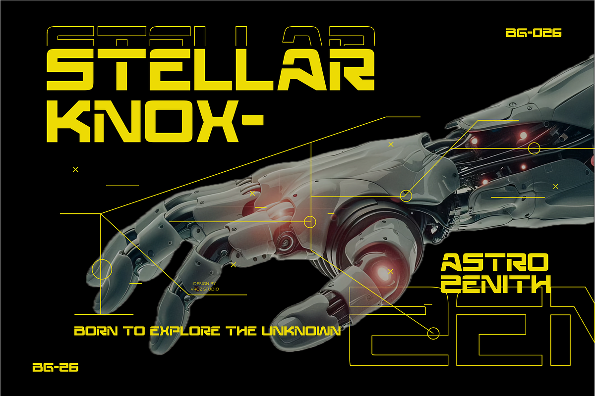 Briganix – Futuristic Modern font, a Sans Serif Font by Vroz Studio (Photo 4 of 8)
