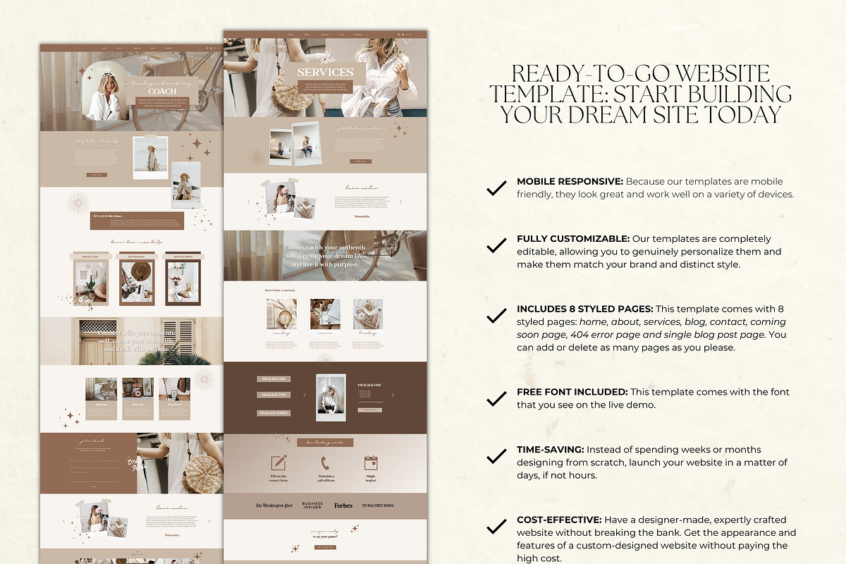 Showit Website Template Life Coach, an App Template by Branding Babe Co. (Photo 3 of 9)