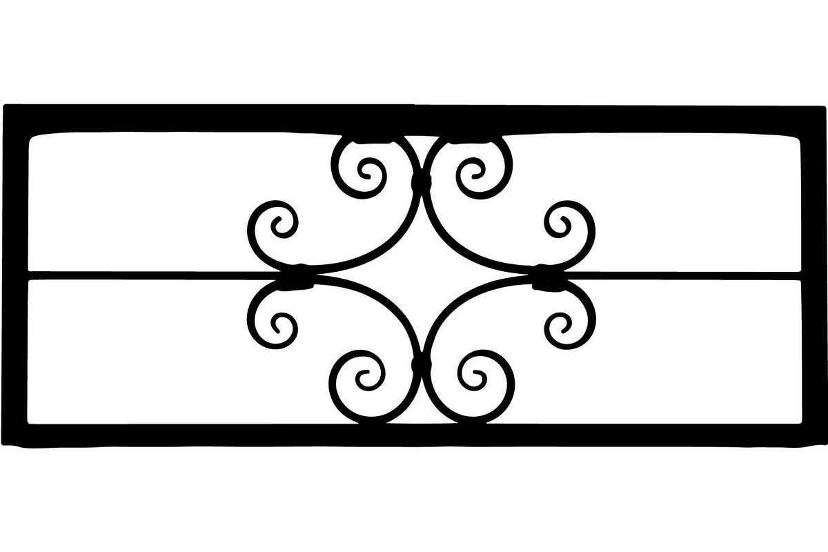 Luxury Iron Scroll Gate Railing, an Object Graphic by Designer_Momina (Photo 14 of 17)