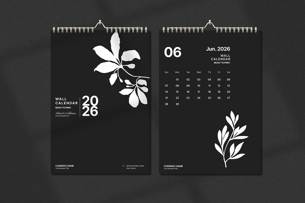 2026 A4 Wall Calender Template preview 4