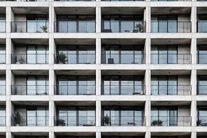 Modern building with balconies, a Photo by Beautiful things