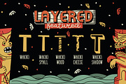 Wakiki Layered Typeface + Bonus, a Sans Serif Font by Drizy (Thumbnail 3 of 9)