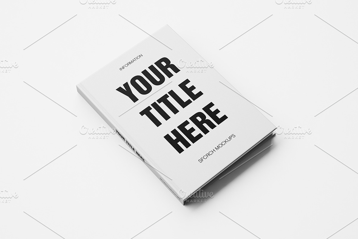 White blank book mockup, a Print Template by SFCRCH MOCKUPS (Photo 4 of 7)
