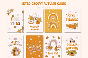 Retro Groovy Autumn Halloween, an Illustration by Cozy pattern shop (Thumbnail 5 of 11)