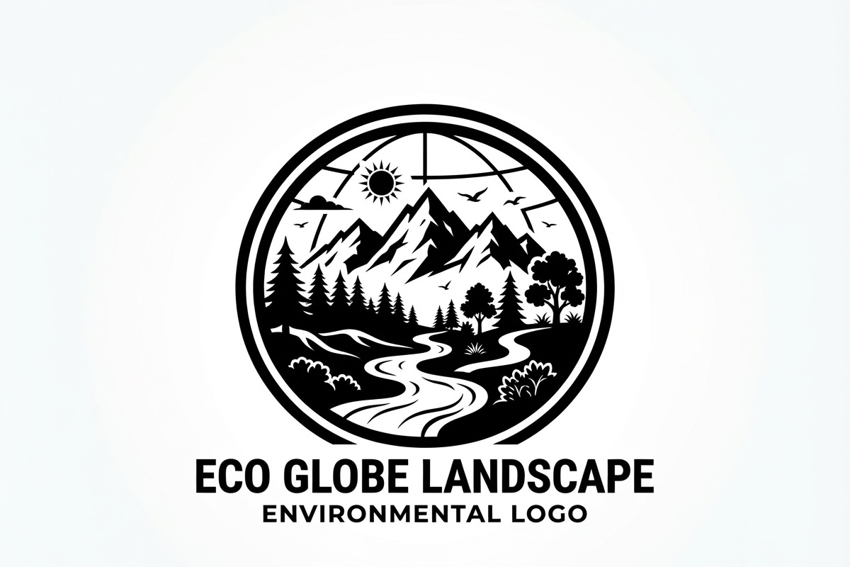 60 Eco Globe Landscape Silhouette, a Technology Illustration by Amazin_art (Photo 17 of 49)