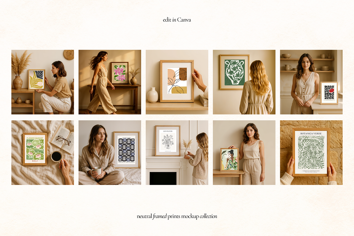 50 Frame Mockups for Canva, a Household Mockup by Matisse Studio (Photo 9 of 10)