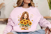 Watercolor Summer Girl Clipart PNG, an Illustration by Canvas Craft (Thumbnail 4 of 7)