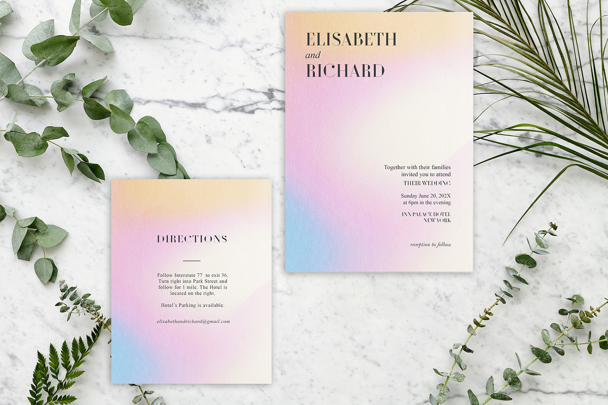 Modern Shadows Wedding Suite, an Invitation Template by cafelab_store (Photo 3 of 5)