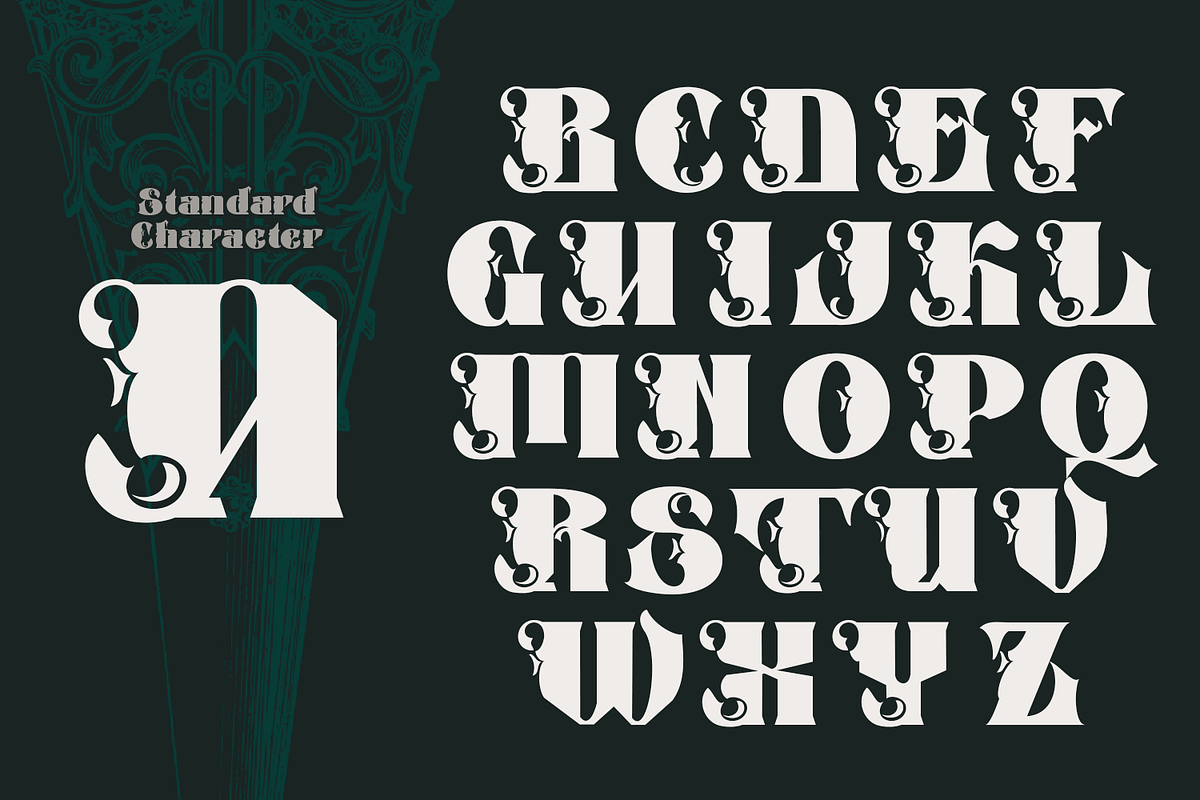 Puhyaka Mythology Font, a Blackletter Font by TypeClassHeroes (Photo 4 of 15)