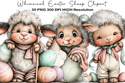 Whimsical Easter Sheep Clipart, an Illustration by Black Bird Studio (Thumbnail 1 of 6)