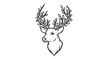 deer head wall mount silhouette, an Illustration by Amazin_art (Thumbnail 23 of 51)