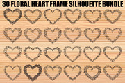 Floral Heart Frame SVG Bundle, an Illustration by Designs_River (Thumbnail 1 of 31)