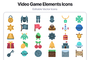 100 Video Game Elements Flat Icons, an Outline Icon by Juicy Icons (Thumbnail 6 of 6)