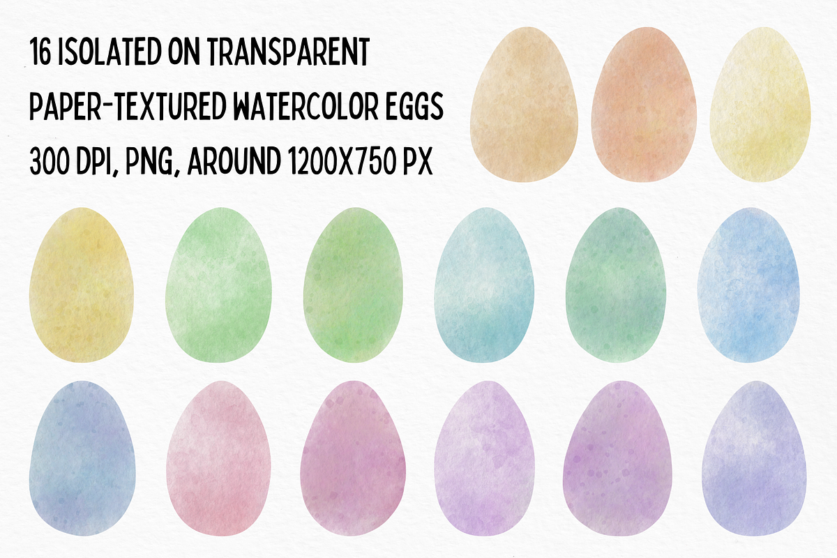 Easter watercolor eggs png, an Object Illustration by Kat Anti (Photo 2 of 6)