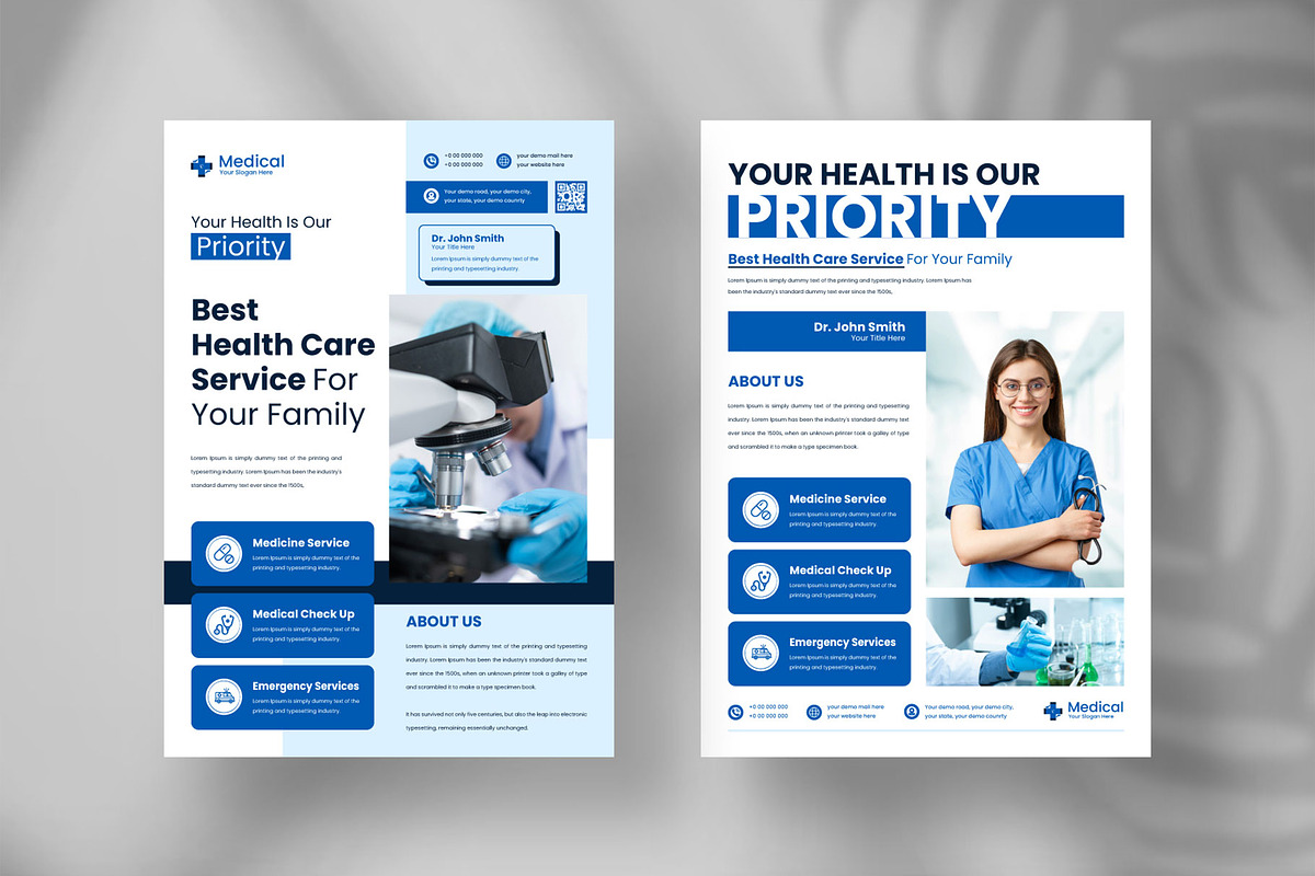 Healthcare medical flyer design, a Flyer Template by Tanmoy Topu (Photo 3 of 4)