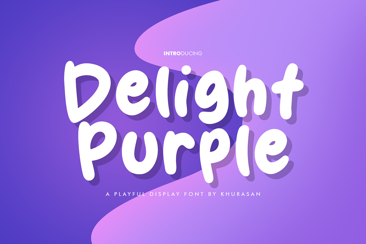 Delight Purple, a Font by khurasan (Photo 1 of 5)