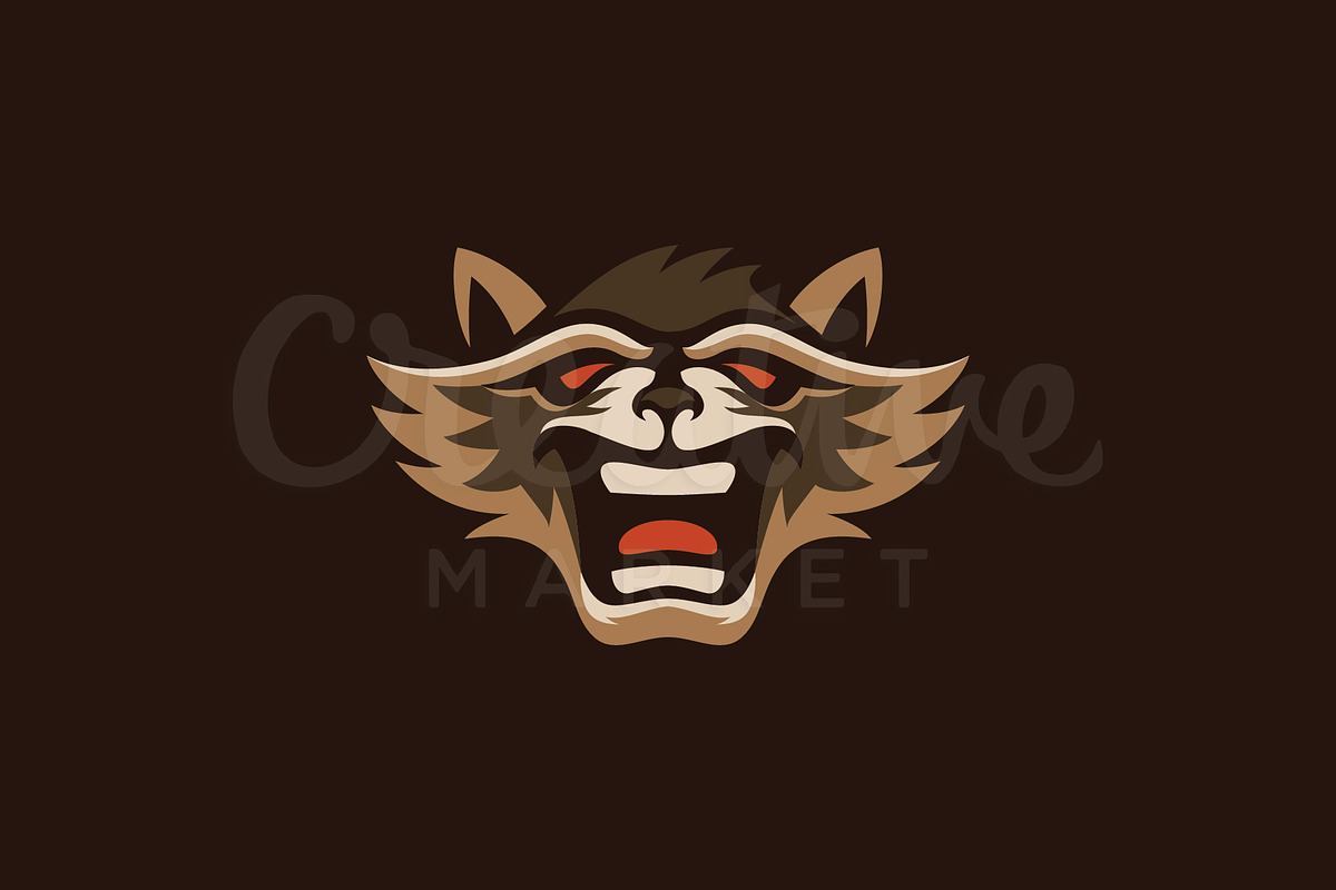 Raccoon Mascot E Sport Logo, a Templates & Theme by nospacestore