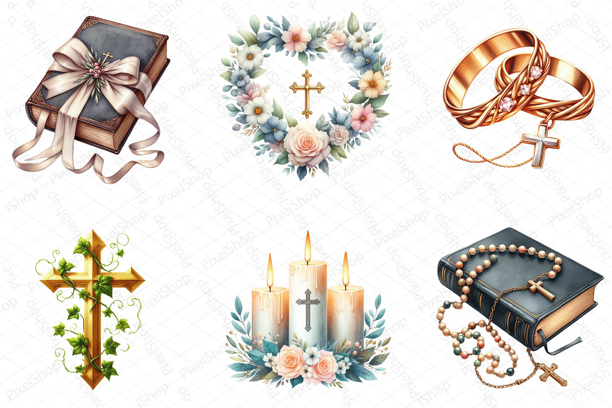 Christian Wedding Clipart, an Illustration by DreamPrint404 (Photo 2 of 4)