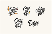 Autumn & Fall Lettering Set, a Seasonal Illustration by Oktyabr (Thumbnail 2 of 6)