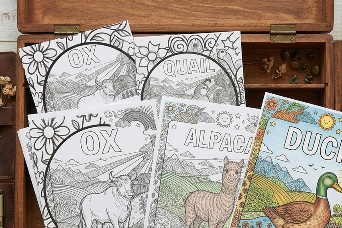 Farm Animal Coloring Book for Kids, an Education Illustration by Mohammad Sarfaraz (Photo 1 of 11)