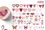 Vintage Valentine's Day. Retro 70s., an Object Graphic by Sofico (Thumbnail 14 of 16)