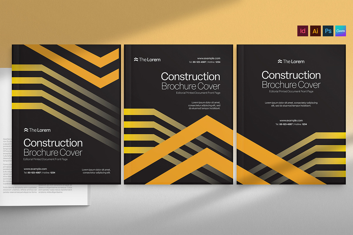Construction Brochure Cover Template, a Brochure Template by BrandPacks (Photo 1 of 6)