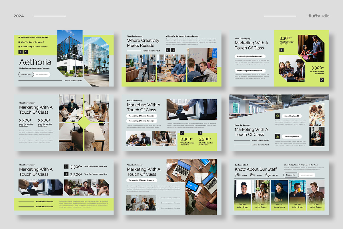 Market Research Keynote Template, a Presentation Template by fluffstudio (Photo 2 of 4)