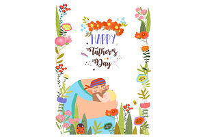 Cute Floral Frame Composed with, a Person Illustration by Maria Starus
