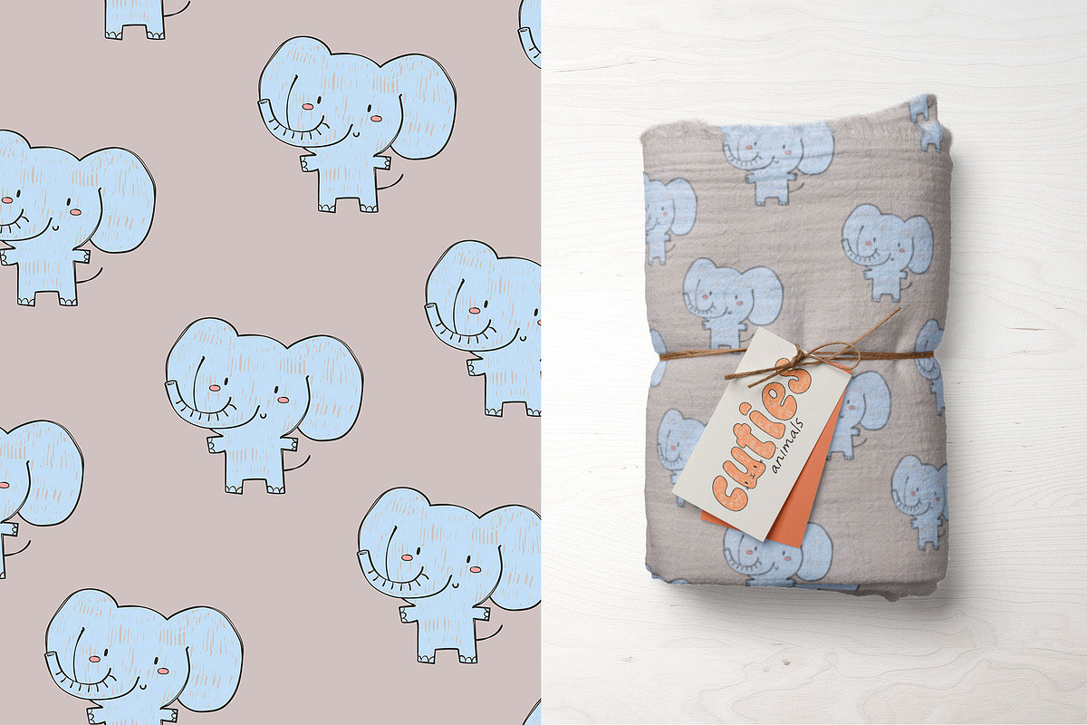 Cuties animals patterns collection, a Pattern Graphic by K.SweeTheArt (Photo 7 of 14)