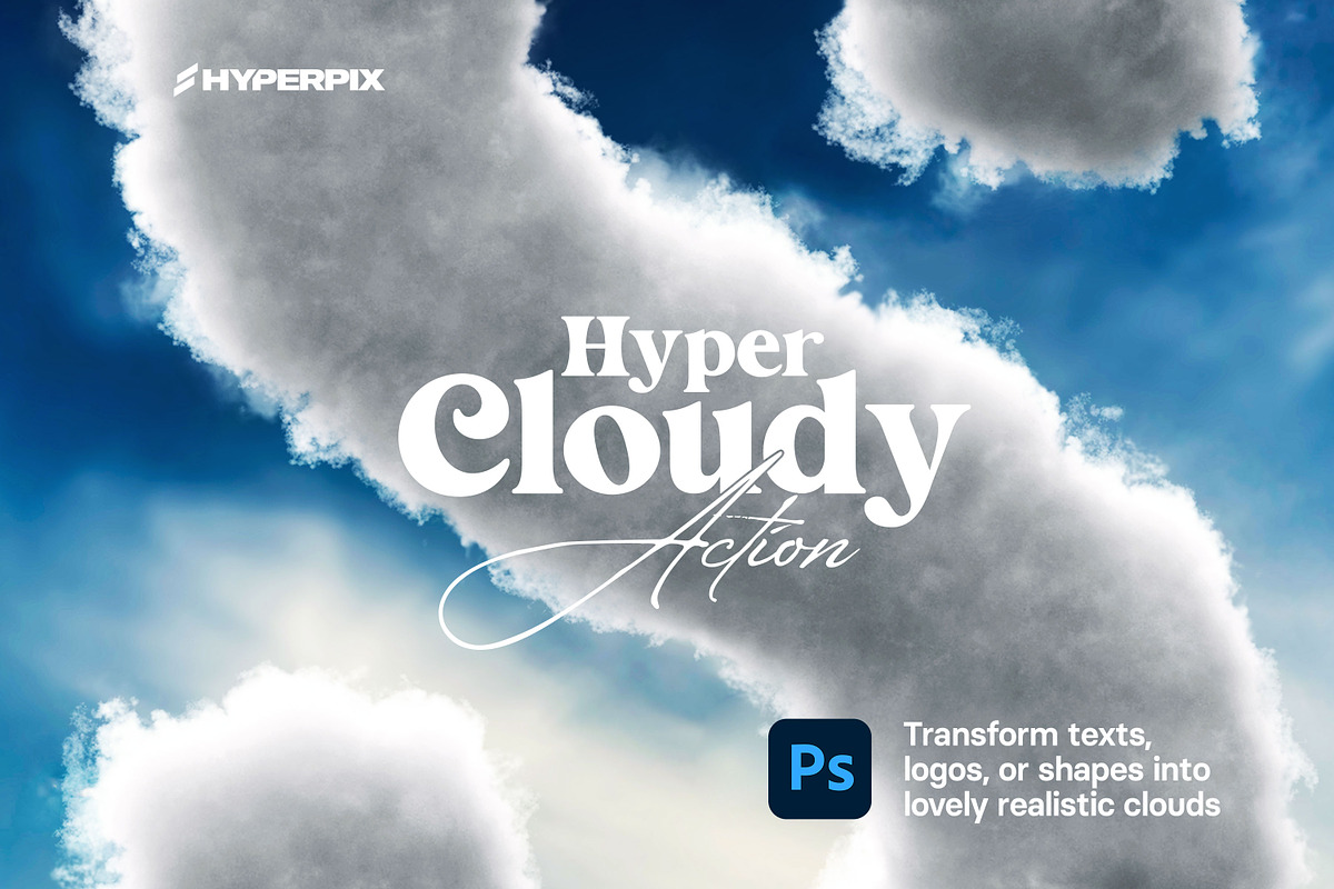 Realistic Photoshop Cloud Effect, an Action Add-On by Hyperpix